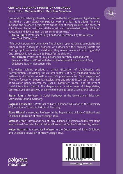 Produktbild: Globalization, Transformation, and Cultures in Early Childhood Education and Care