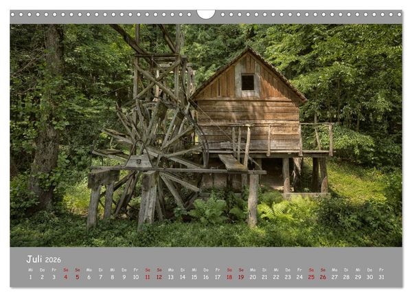 Produktbild: Historische M&uuml;hlen - R&auml;der und Fl&uuml;gel der Vergangenheit (Wandkalender 2026 DIN A3 quer), CALVENDO Monatskalender