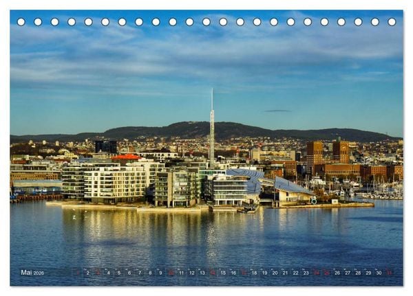 Produktbild: Oslo - Norwegen (Tischkalender 2026 DIN A5 quer), CALVENDO Monatskalender