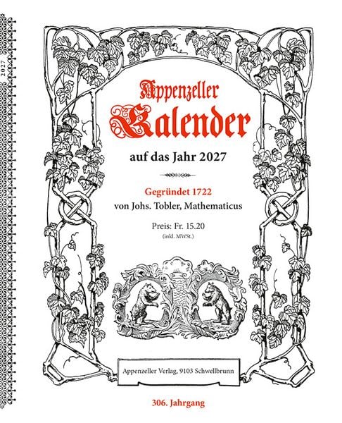 Produktbild: Appenzeller Kalender 2027
