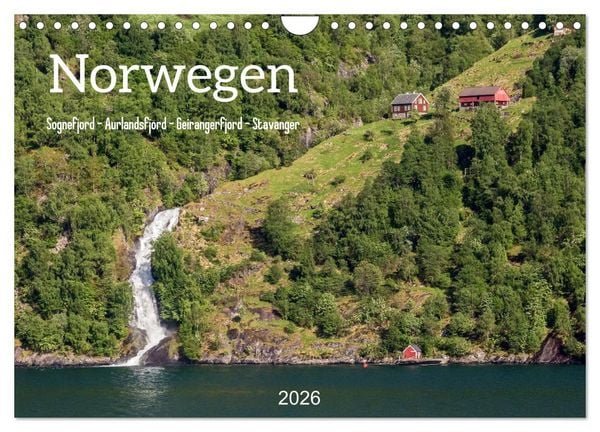 Produktbild: Norwegen. Sognefjord - Aurlandsfjord - Geirangerfjord - Stavanger (Wandkalender 2026 DIN A4 quer), CALVENDO Monatskalender