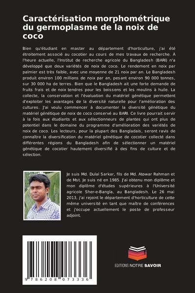 Produktbild: Caract&eacute;risation morphom&eacute;trique du germoplasme de la noix de coco