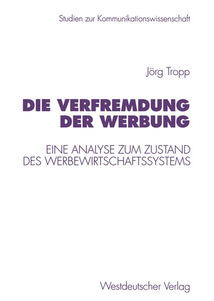 Produktbild: Die Verfremdung der Werbung