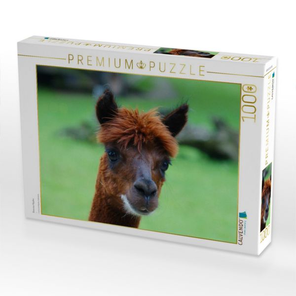 Produktbild: CALVENDO Puzzle Braunes Alpaka | 1000 Teile Lege-Gr&ouml;&szlig;e 64x48cm Foto-Puzzle f&uuml;r gl&uuml;ckliche Stunden