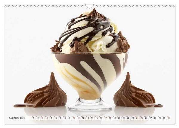Produktbild: Leckere Eisbecher Kreationen (Wandkalender 2026 DIN A3 quer), CALVENDO Monatskalender
