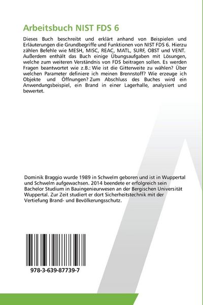 Produktbild: Arbeitsbuch NIST FDS 6