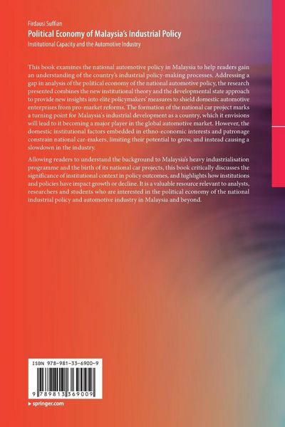Produktbild: Political Economy of Malaysia&rsquo;s Industrial Policy