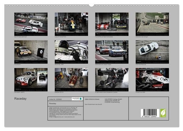 Produktbild: Raceday (hochwertiger Premium Wandkalender 2026 DIN A2 quer), Kunstdruck in Hochglanz