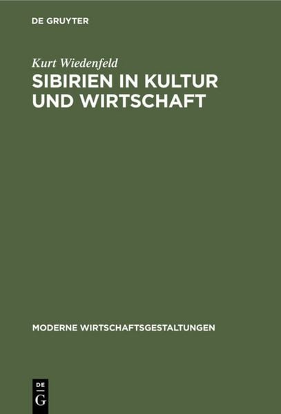 Produktbild: Sibirien in Kultur und Wirtschaft
