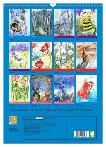 Produktbild: Im Elfenreich- Zauber und Magie der Elfen in sch&ouml;nen Aquarellen (Wandkalender 2026 DIN A3 hoch), CALVENDO Monatskalender