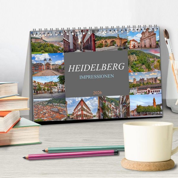 Produktbild: Heidelberg Impressionen (Tischkalender 2026 DIN A5 quer), CALVENDO Monatskalender
