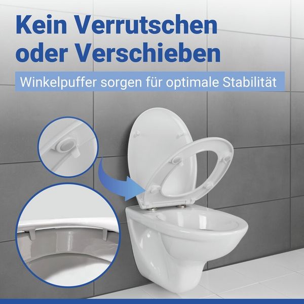 Produktbild: WC Sitz Mod. Rieti Wei&szlig;, stabiler Toilettensitz mit Absenkautomatik