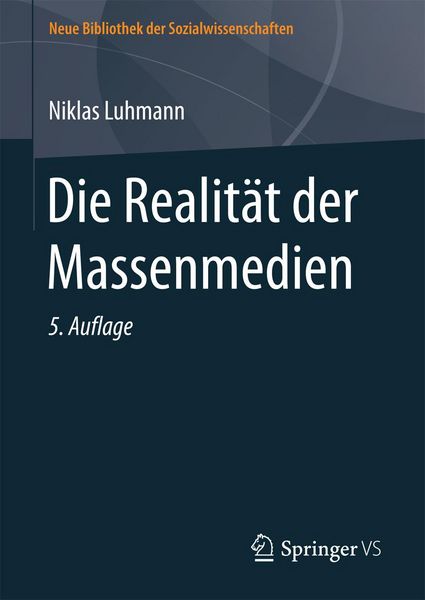 Produktbild: Die Realit&auml;t der Massenmedien