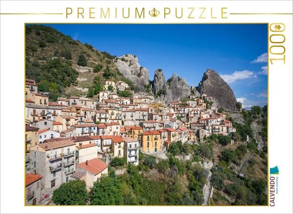 CALVENDO Puzzle Castelmezzano in der Region Basilikata in Süditalien | 1000 Teile Lege-Größe 64x48cm Foto-Puzzle für glückliche Stunden