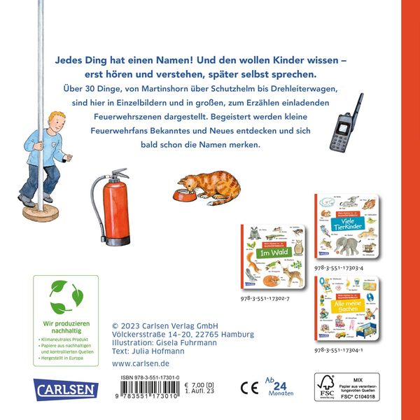 Produktbild: Mein kleines buntes Bildw&ouml;rterbuch: Bei der Feuerwehr