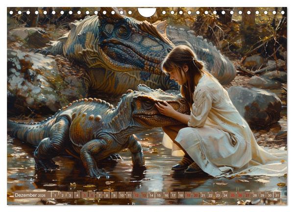Produktbild: Meine Freunde sind Dinosaurier (Wandkalender 2026 DIN A4 quer), CALVENDO Monatskalender