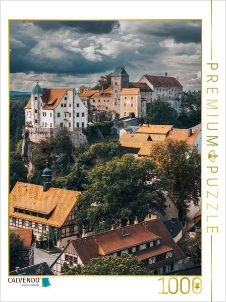 CALVENDO Puzzle Burg Hohnstein 1000 Teile Lege-Größe 64x48cm Foto-Puzzle für glückliche Stunden