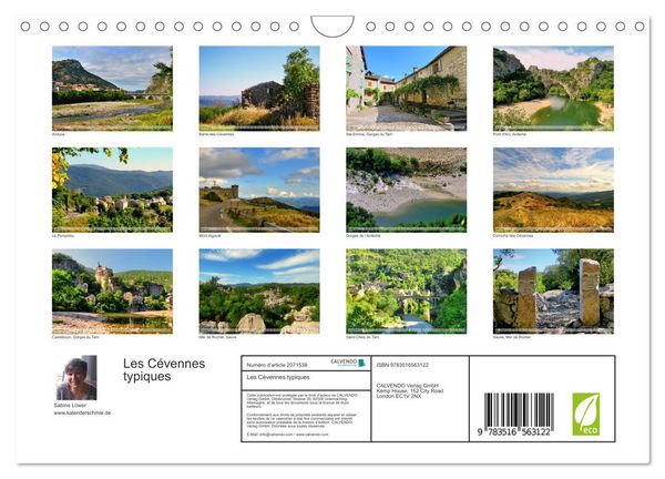 Produktbild: Les C&eacute;vennes typiques (Calendrier mural 2026 DIN A4 vertical), CALVENDO calendrier mensuel