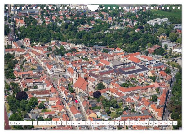Produktbild: Lutherstadt Wittenberg - Stadt der Reformation aus der Vogelperspektive (Wandkalender 2026 DIN A4 quer), CALVENDO Monatskalender
