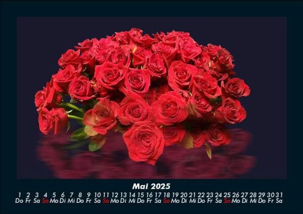 Produktbild: Rosen-Kalender 2025 Fotokalender DIN A5