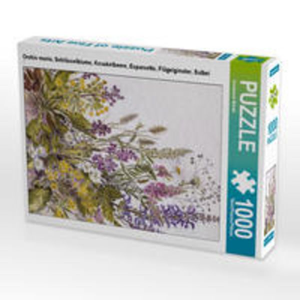 CALVENDO Puzzle Orchis morio, Schlüsselblume, Knackelbeere, Esparsette, Flügelginster, Salbei 1000 Teile Lege-Größe 48 x 64 cm Foto-Puzzle Bild von Annemarie Meindl Image