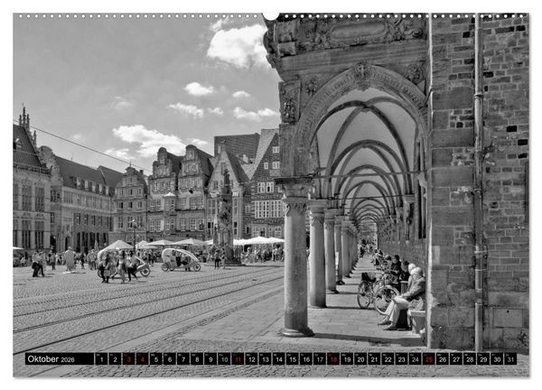Produktbild: Historisches Bremen (Wandkalender 2026 DIN A2 quer), CALVENDO Monatskalender