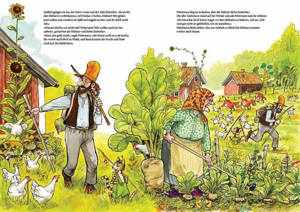 Pettersson und Findus. Pettersson zeltet