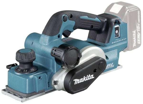 Produktbild: Makita Akku-Hobel ohne Akku Hobel-Breite: 82 mm 18 V Falztiefe (max.): 3 mm