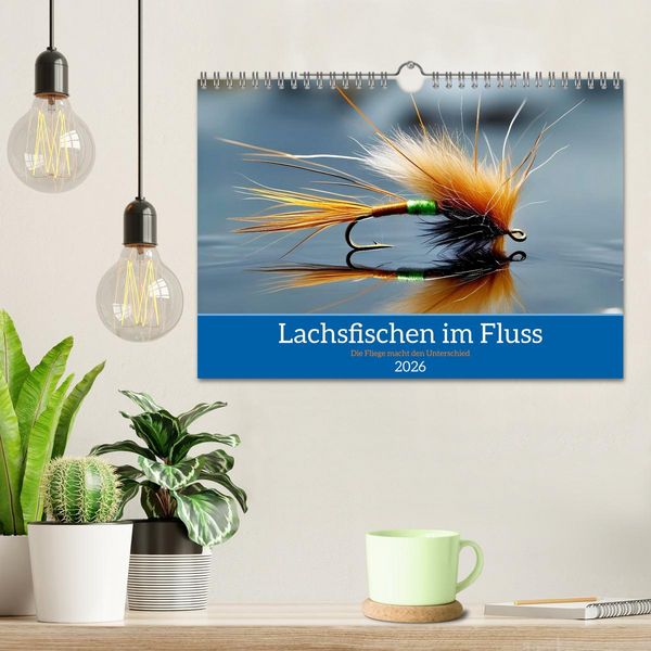 Produktbild: Lachsfischen im Fluss (Wandkalender 2026 DIN A4 quer), CALVENDO Monatskalender