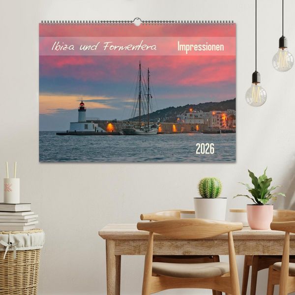 Produktbild: Ibiza und Formentera Impressionen (Wandkalender 2026 DIN A2 quer), CALVENDO Monatskalender