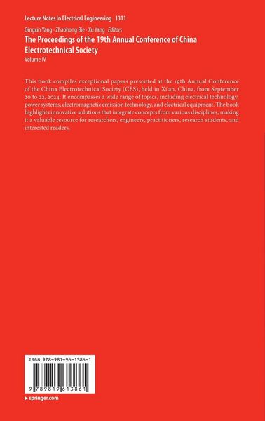 Produktbild: The Proceedings of the 19th Annual Conference of China Electrotechnical Society