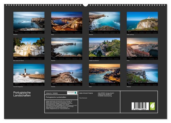 Produktbild: Portugisische Landschaften (hochwertiger Premium Wandkalender 2026 DIN A2 quer), Kunstdruck in Hochglanz