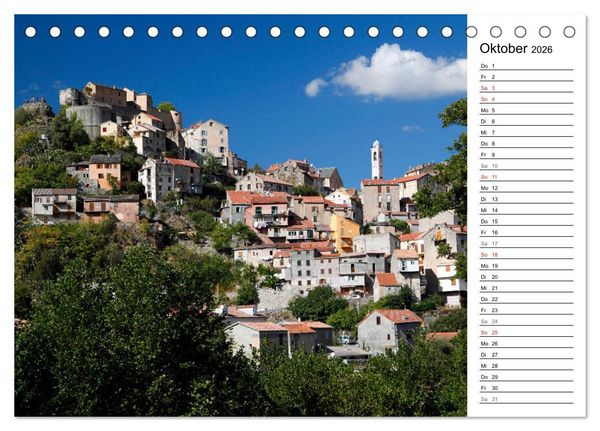 Produktbild: Wildromatisches Korsika (Tischkalender 2026 DIN A5 quer), CALVENDO Monatskalender