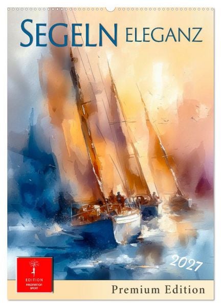 Produktbild: Segeln - Eleganz (Wandkalender 2027 DIN A2 hoch), CALVENDO Monatskalender