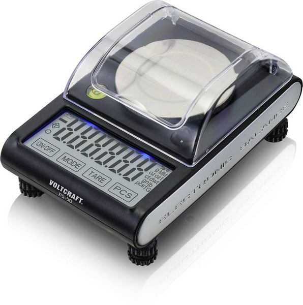 Produktbild: VOLTCRAFT PS-50 Pr&auml;zisionswaage W&auml;gebereich (max.) 50 g Ablesbarkeit 0.001 g batteriebetrieben, &uuml;ber USB Schwarz