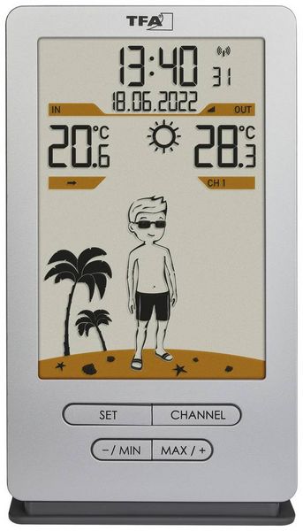 Produktbild: TFA Dostmann Weather Jack 35.1166.54 Funk-Wetterstation Vorhersage f&uuml;r 12 bis 24 Stunden Anzahl Sensoren max. 3 St.