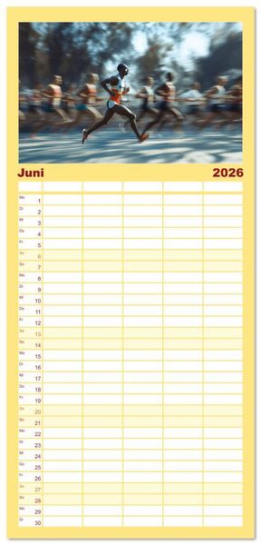 Produktbild: Familienplaner 2026 - Triathlon Power mit 5 Spalten (Wandkalender, 21 x 45 cm) CALVENDO
