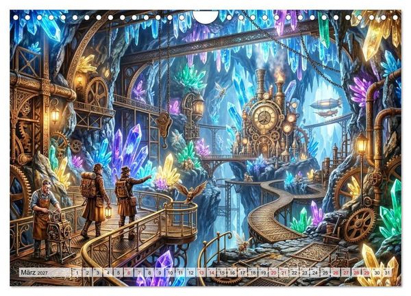 Produktbild: Steampunkwelten - Das Herz der Zeit (Wandkalender 2027 DIN A4 quer), CALVENDO Monatskalender