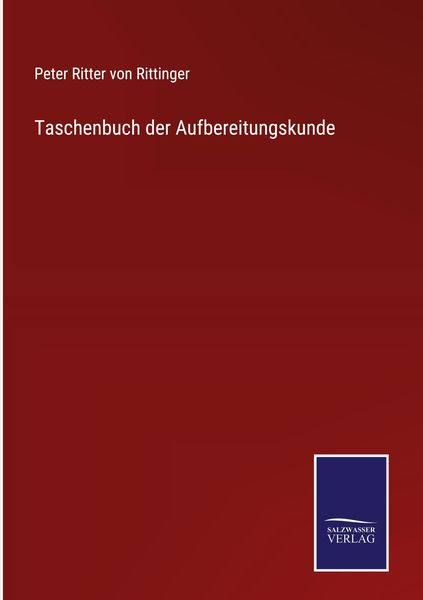 Produktbild: Taschenbuch der Aufbereitungskunde