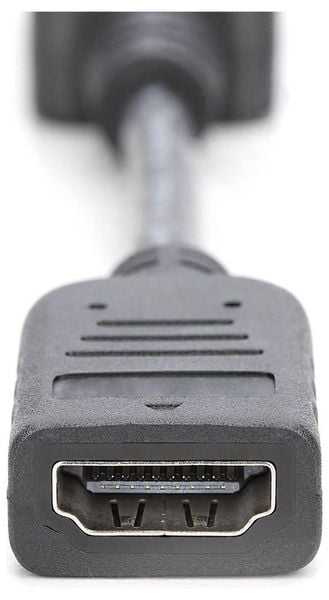 Produktbild: Digitus AK-340400-001-S DisplayPort / HDMI Adapter [1x DisplayPort Stecker - 1x HDMI-Buchse] Schwarz 15.00 cm