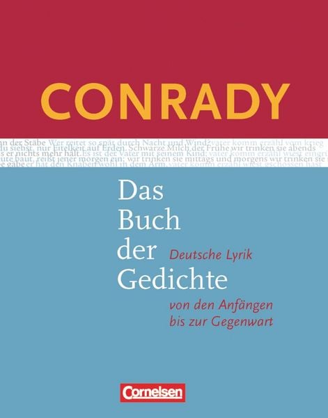 Produktbild: Conrady: Das Buch der Gedichte - Deutsche Lyrik von den Anf&auml;ngen bis zur Gegenwart. Aktuelle Ausgabe