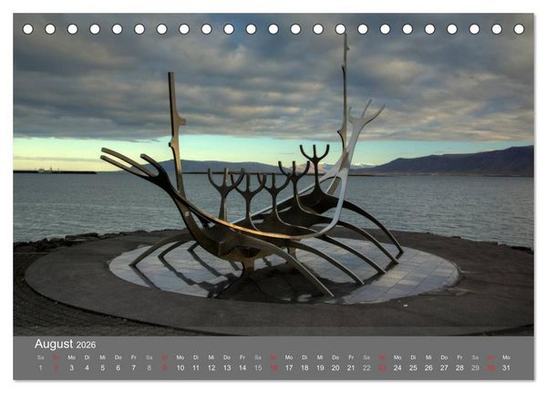 Produktbild: Island 2026 (Tischkalender 2026 DIN A5 quer), CALVENDO Monatskalender