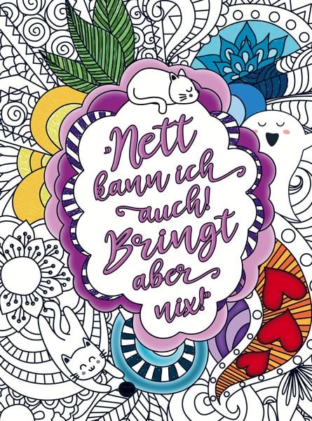 Produktbild: Malbuch f&uuml;r Frauen - Nett kann ich auch! Bringt aber nix!