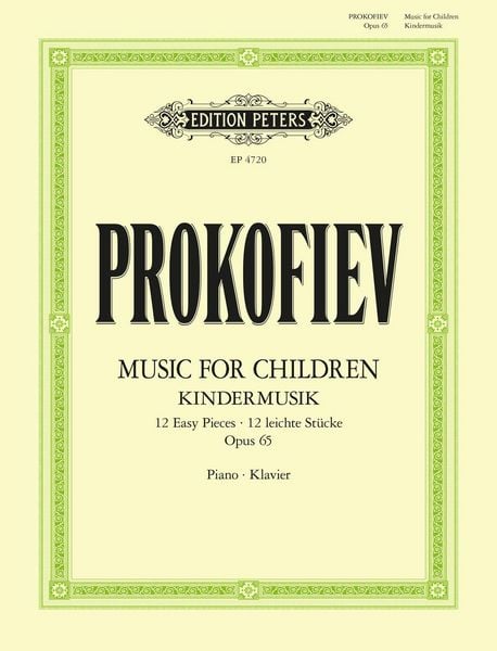 Produktbild: Music for Children: 12 easy pieces for Piano (1935) f&uuml;r Klavier solo op. 65 -Kindermusik-