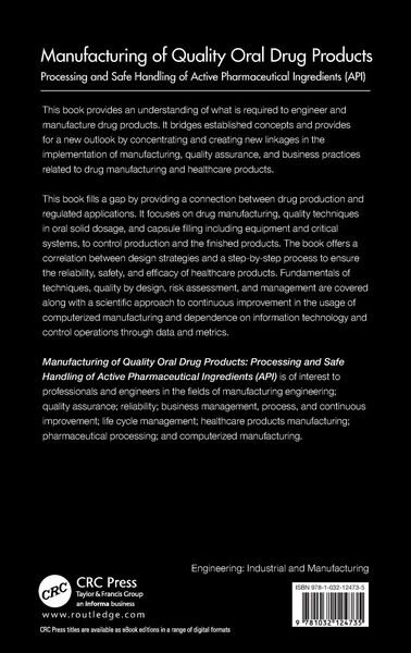 Produktbild: Manufacturing of Quality Oral Drug Products
