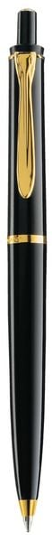 Produktbild: Pelikan Kugelschreiber Classic K200, Schwarz, Edelharz, mit vergoldeten Zierelementen, inkl. Gro&szlig;raummine