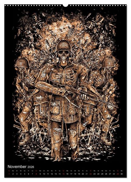 Produktbild: BLOODBOY/WAR ILLUSTRATION (hochwertiger Premium Wandkalender 2026 DIN A2 hoch), Kunstdruck in Hochglanz