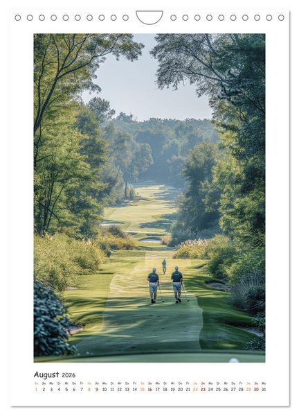 Produktbild: Schwungvolle Eleganz - Die Faszination des Golfsports (Wandkalender 2026 DIN A4 hoch), CALVENDO Monatskalender