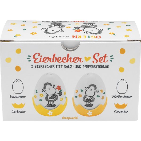 Eierbecher-Streuer-Set "Ostern ist schön, wenn wir zusammen sind!"