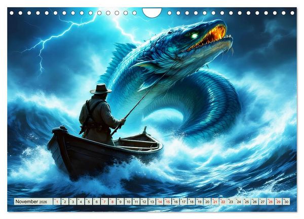 Produktbild: Die unbezwingbaren Fische (Wandkalender 2026 DIN A4 quer), CALVENDO Monatskalender